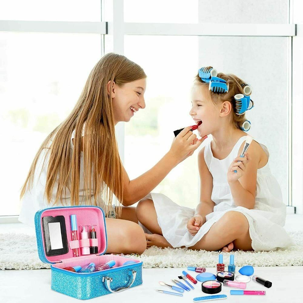 STONESKY 29Pcs/Set Kids Pretend Play Makeup Kit Washable Safe for Girls Beauty Toys Gift