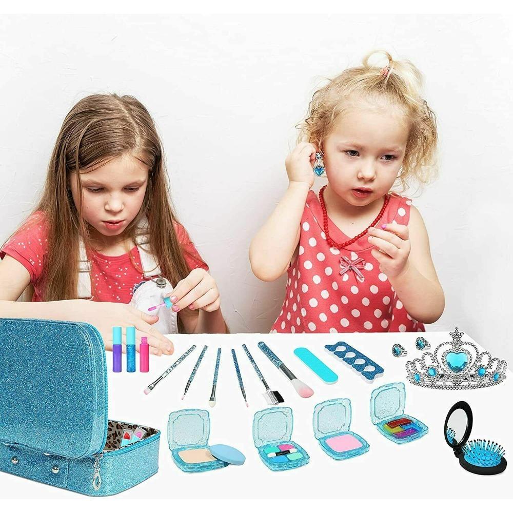 STONESKY 29Pcs/Set Kids Pretend Play Makeup Kit Washable Safe for Girls Beauty Toys Gift