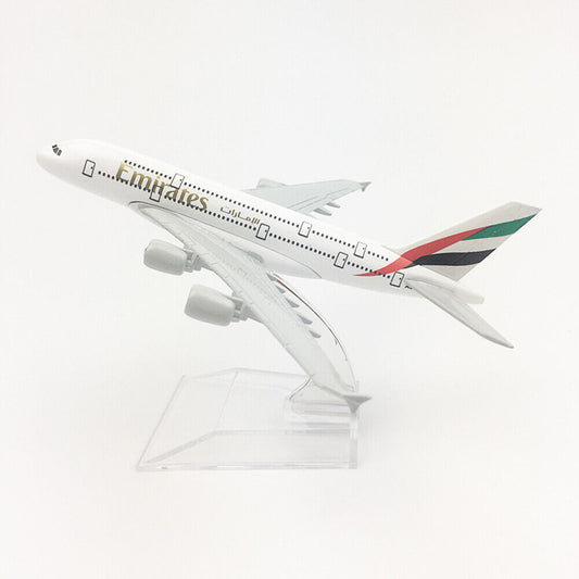 StoneSky 16cm Airplane Alloy Model Plane Air Emirates Airlines Airbus A380 Aircraft Model