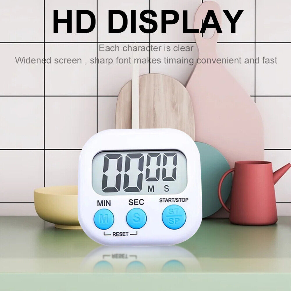 StoneSky Digital Kitchen Timer Magnetic Back and ON/Off Switch Loud Alarm Cooking Timer