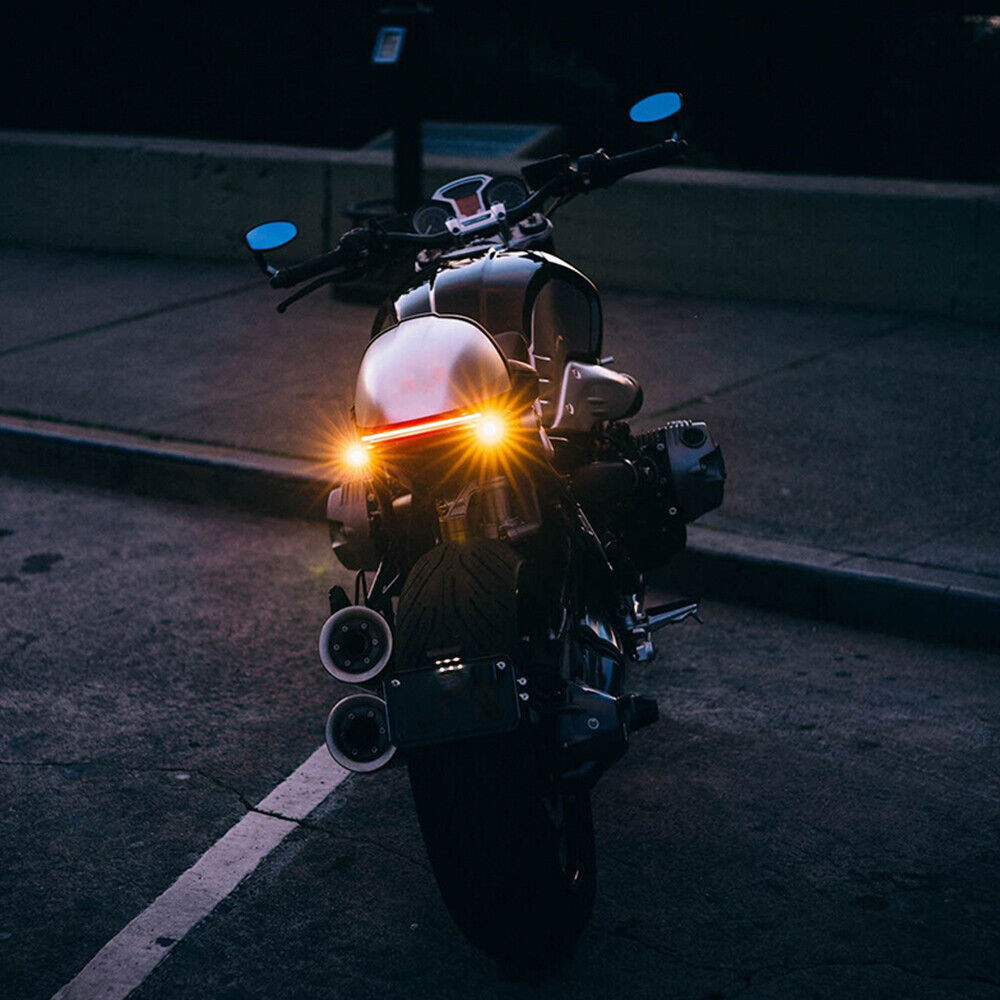 StoneSky Motorcycle LED Bullet Red Brake Blinker Turn Signal Tail Light For Harley HONDA