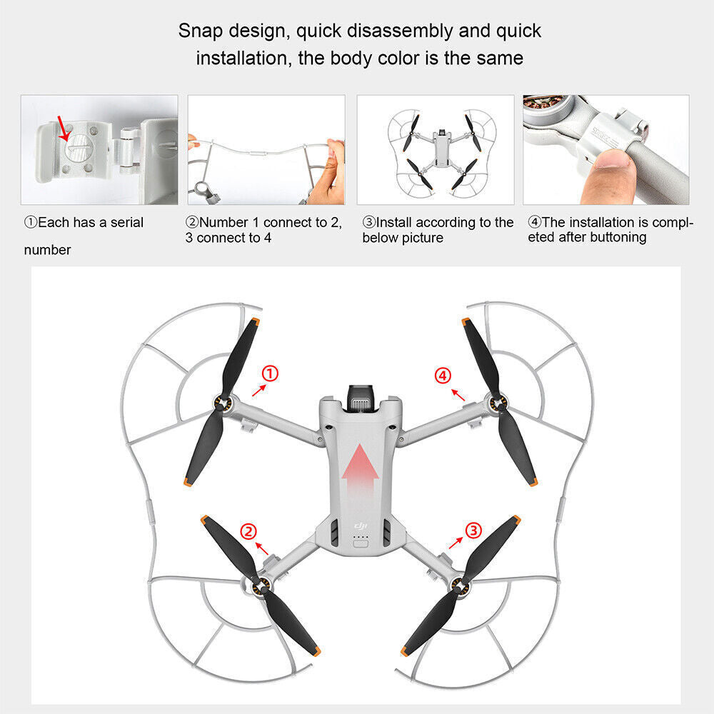 StoneSky Propeller Guard+Propeller Holder+Foldable Landing Gear for DJI Mini 3 Pro 3 In 1
