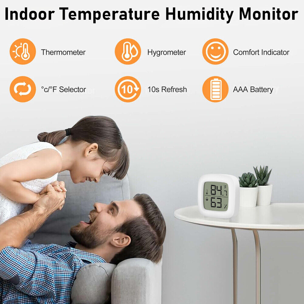 StoneSky Mini Thermometer Digital LCD Display Hygrometer Temperature Humidity Meter