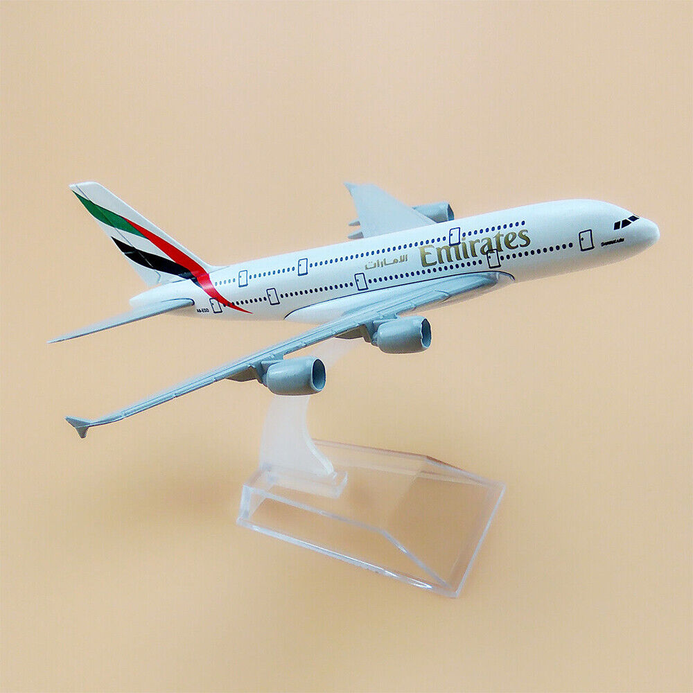 StoneSky 16cm Airplane Alloy Model Plane Air Emirates Airlines Airbus A380 Aircraft Model