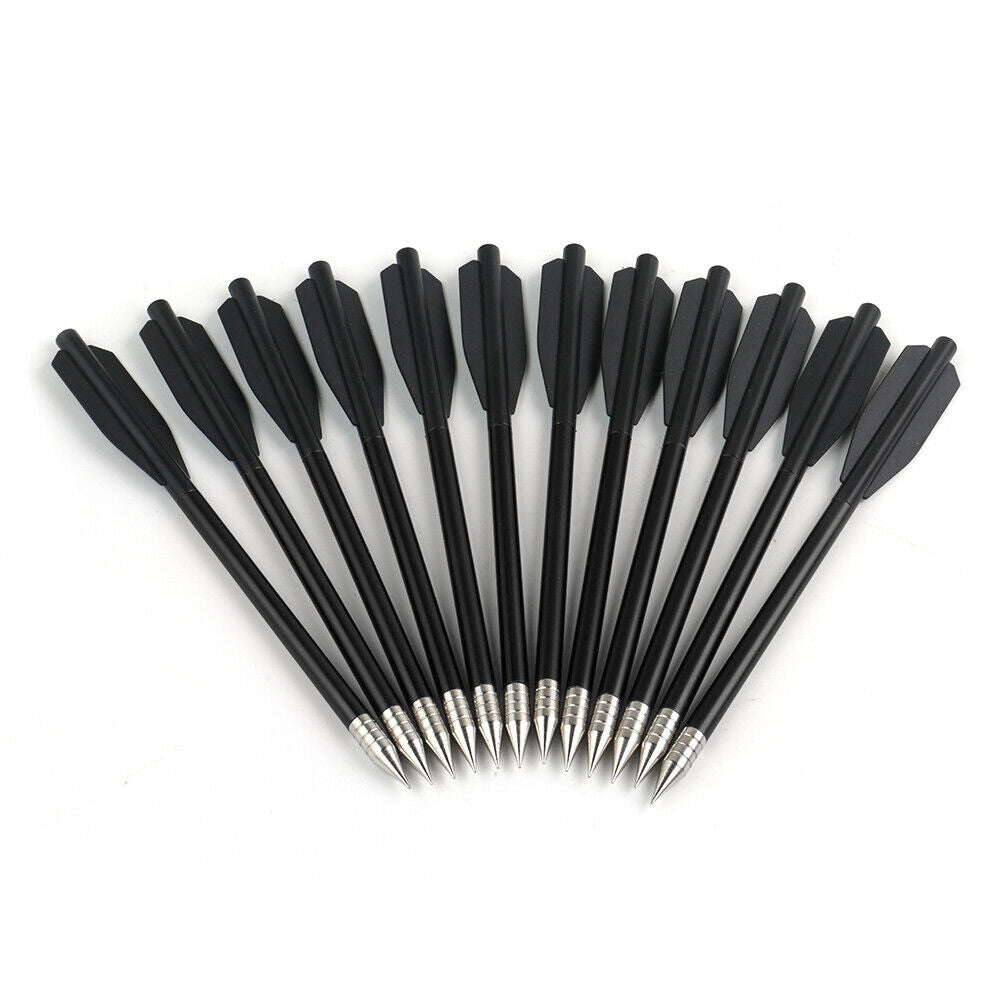 StoneSky 12Pcs 6.25" Crossbow Arrows for 50-80 LBS Pistol Mini Crossbow Bolts Aluminium