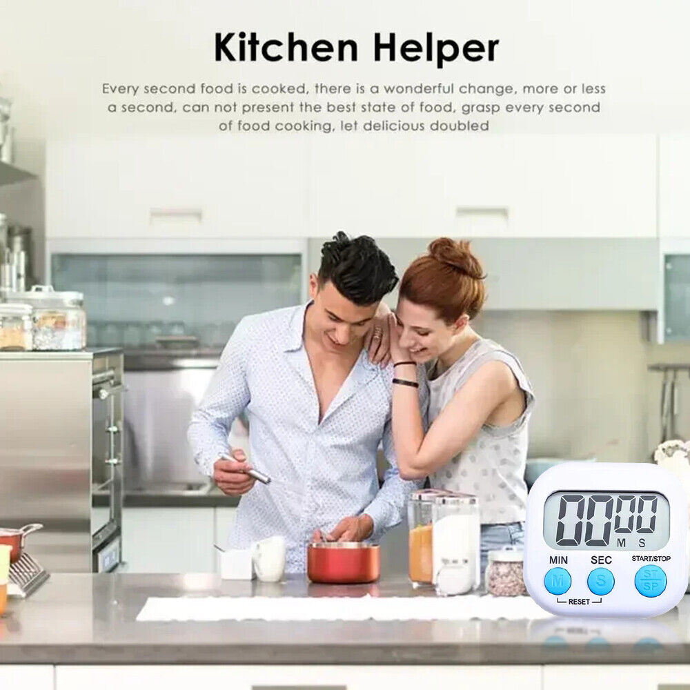 StoneSky Digital Kitchen Timer Magnetic Back and ON/Off Switch Loud Alarm Cooking Timer