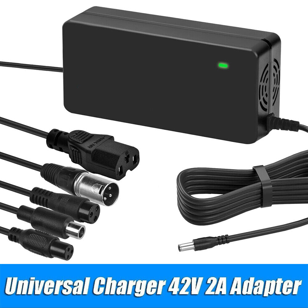 EROCK 6 in 1 Set 42V 2A Li-ion Lithium Battery Charger for Electric Bicycle E-bike 36V