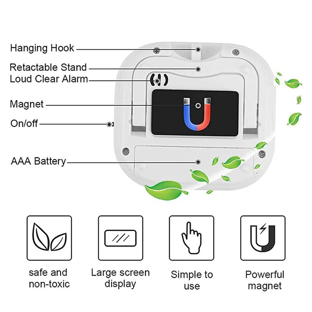 StoneSky Digital Kitchen Timer Magnetic Back and ON/Off Switch Loud Alarm Cooking Timer