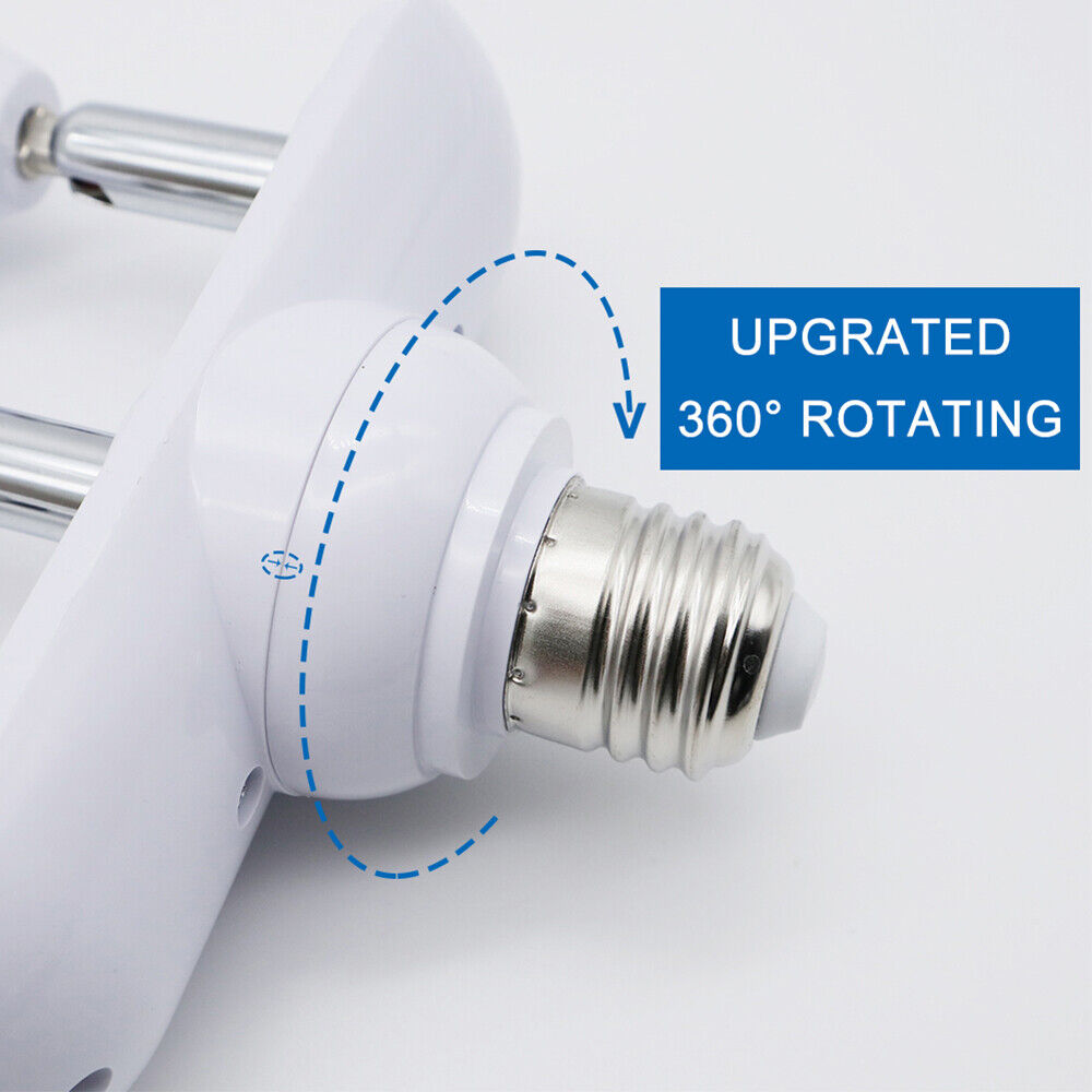 3 in 1 Light Socket Splitter E26 E27 Adapter Converter Horizontal 360°Adjustable