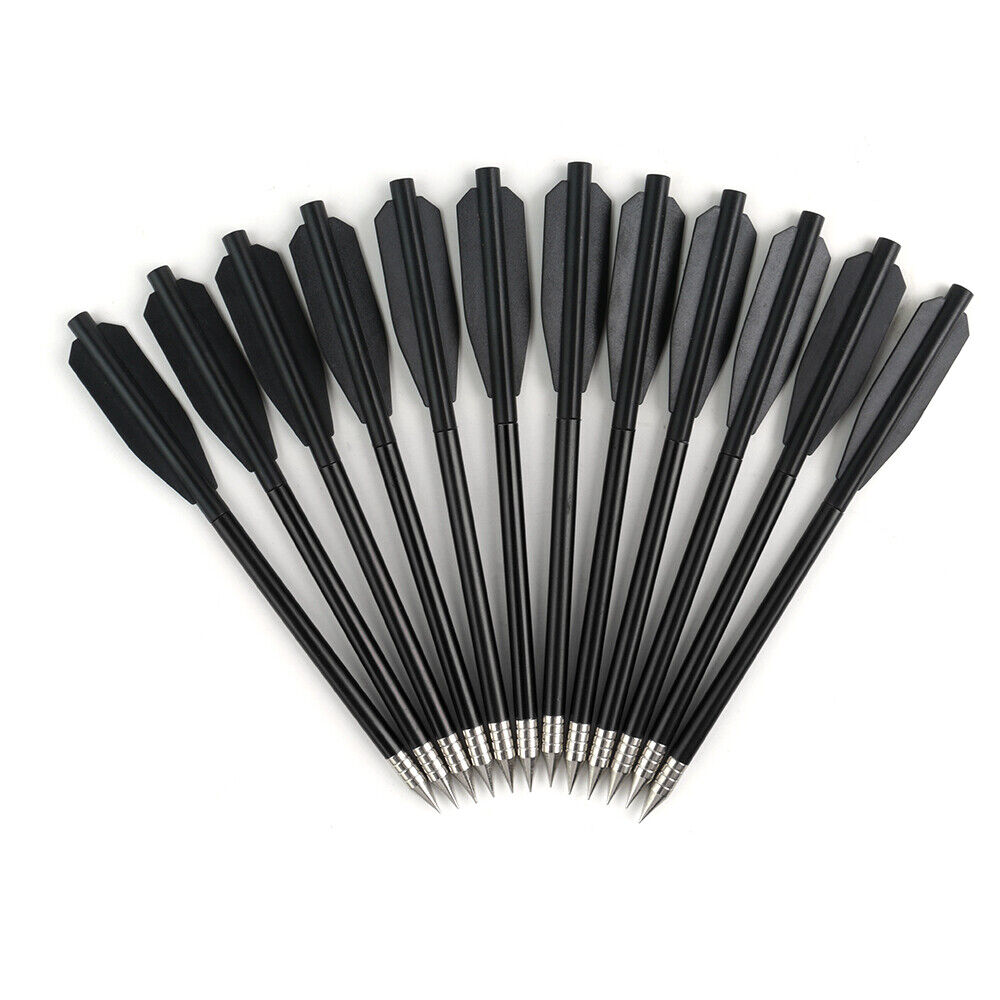 StoneSky 12Pcs 6.25" Crossbow Arrows for 50-80 LBS Pistol Mini Crossbow Bolts Aluminium