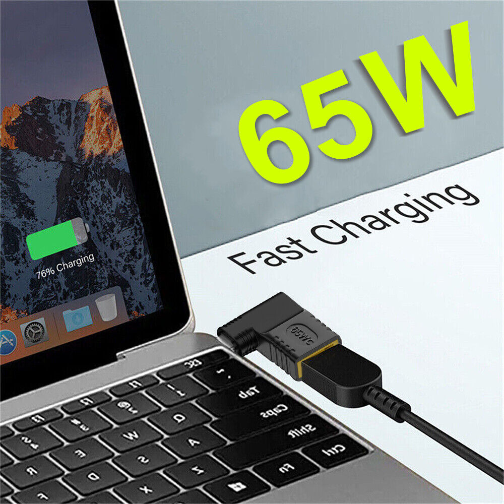 STONESKY 90 Degree 65W USB C Type C To Slim Square Power Charger Adapter Converter