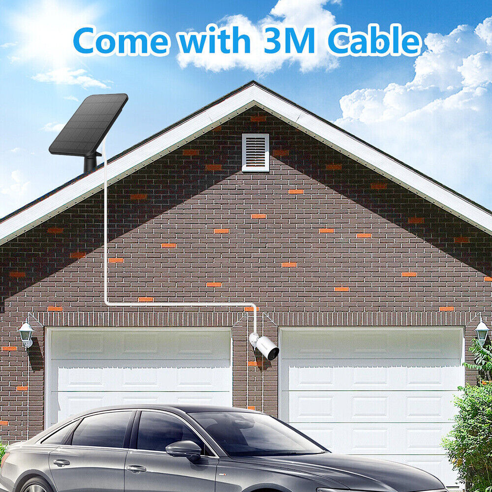 StoneSky 4W 5V Solar Panel Compatible for Eufy Eufycam Cam E/2C/E/2 Pro with Power Cable