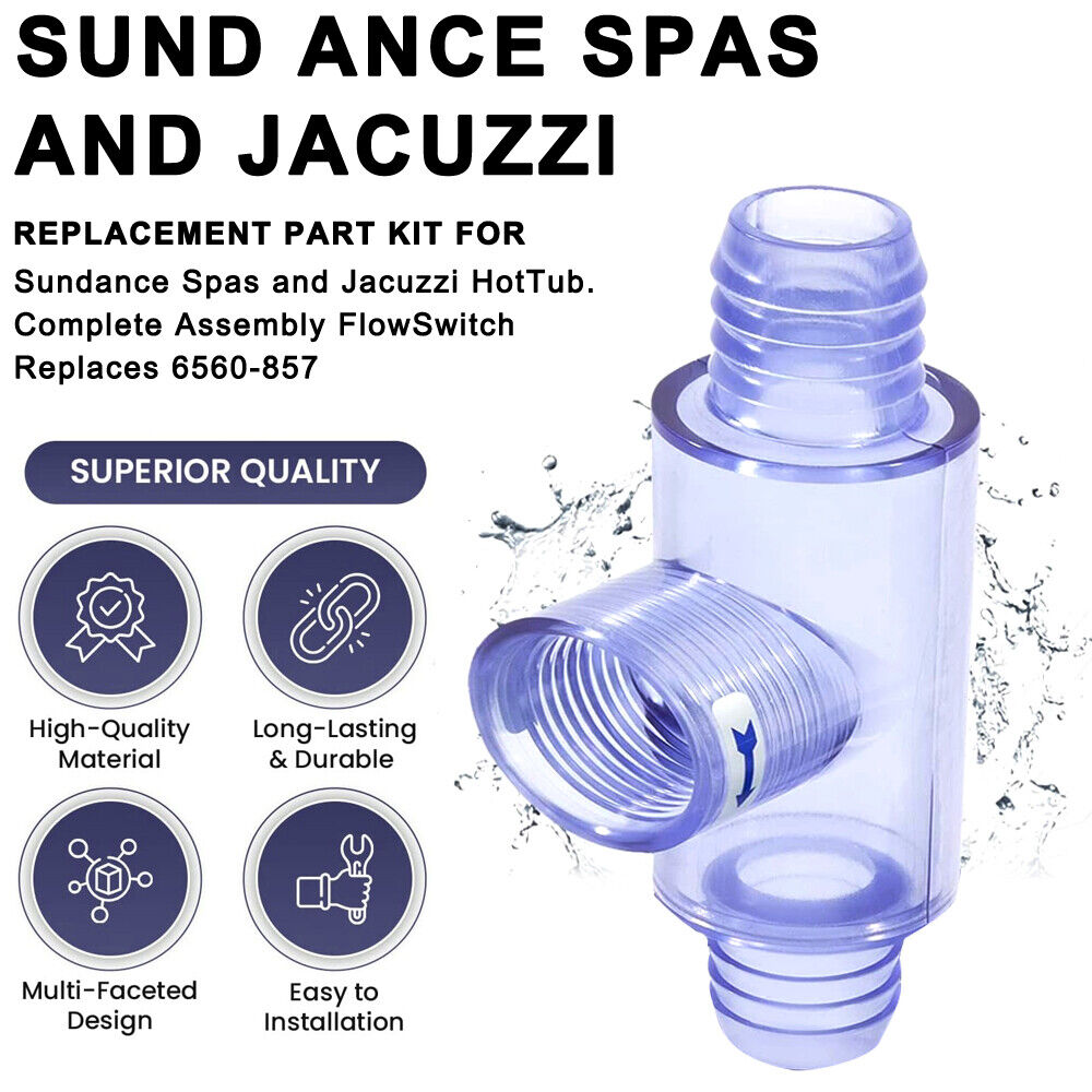 StoneSky 6560-857 Hot Tub Flow Switch Fit All 1-Pump Sundance Spas Jacuzzi Bypass Pump