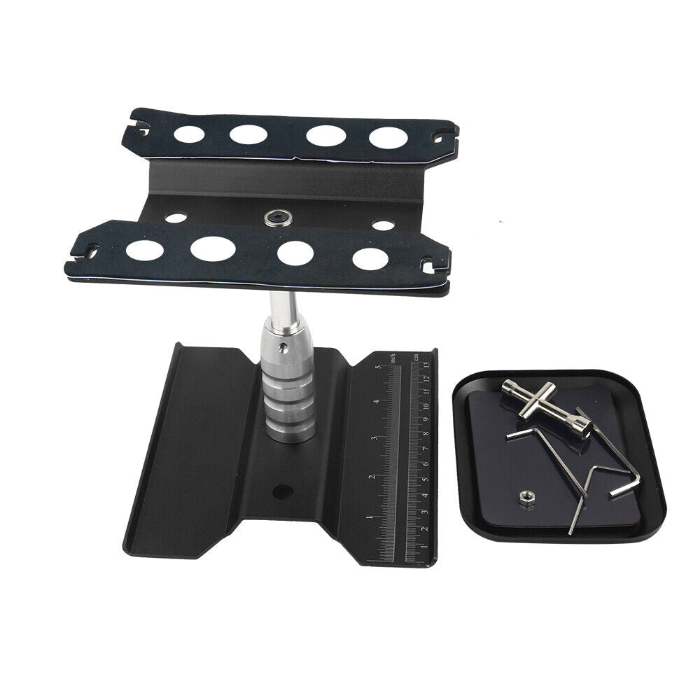 StoneSky Repair Station Work Stand w/Screw Tray Tool 360° Rotate Lift For 1/8 1/10 RC Car