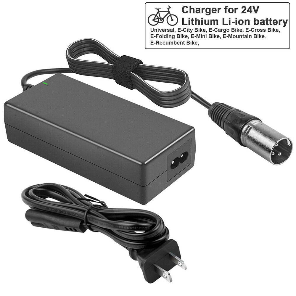 STONESKY 29.4V 2A Charger Adapter For 24V Li-ion Battery Ebike Electric Bike Scooter XLR
