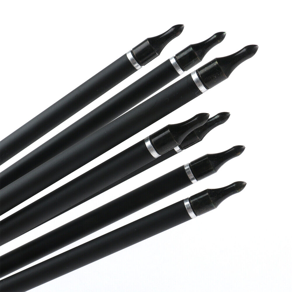 StoneSky 12Pcs 30" Carbon Shaft Arrows Spine 500 OD 7.6mm True Turkey Feathers Hunting