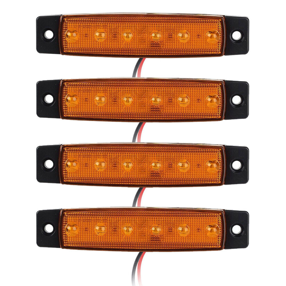 StoneSky 4Pcs Yellow LED Marine Boat Cabin Lights Courtesy Light Deck Stern Transom Lamp