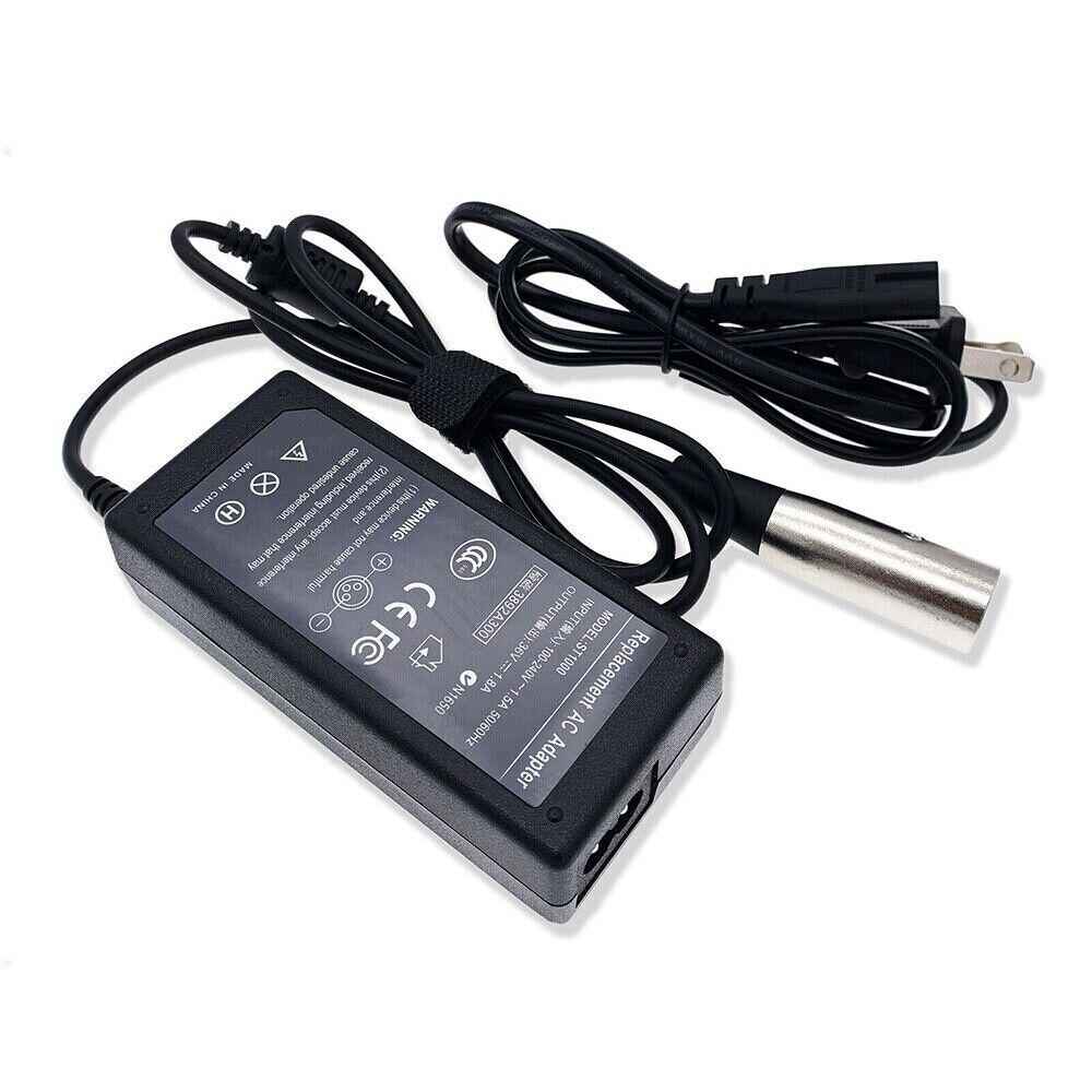 STONESKY 42V Adapter Charger for 36V 2A Lead Acid Battery Razor MX500 MX650 3Pin Male XLR