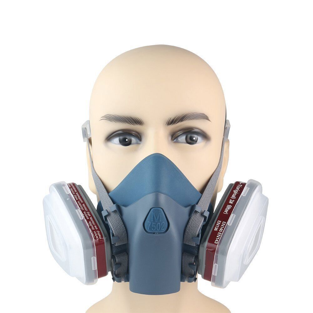 STONESKY 17 in 1 Half Face Gas Mask Spray Painting Facepiece Respirator Safety For 7502