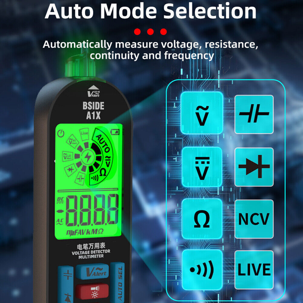 StoneSky Smart Digital Multimeter AC/DC Voltage Tester Rechargeable Electrical Voltmeter