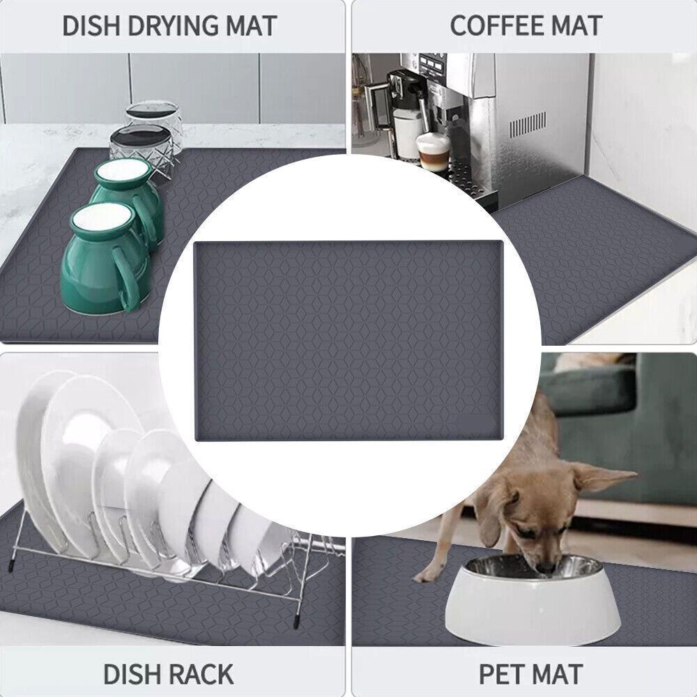 StoneSky 34" x 22" Under Sink Mats Kitchen Silicone Under Sink Liner Silicone Cabinet Mat