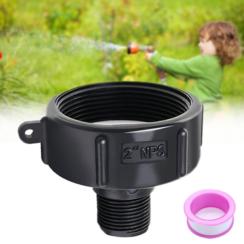 StoneSky 275/330 Gallon IBC Tote Water Tank Drain Adapter 2 NPT (NPS) Garden Hose 3/4"