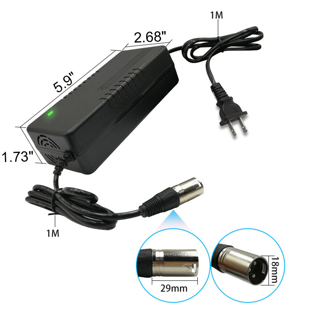 StoneSky 24V 2A-5A XLR Battery Charger for Mobility Pride Scooter Electric Wheelchair
