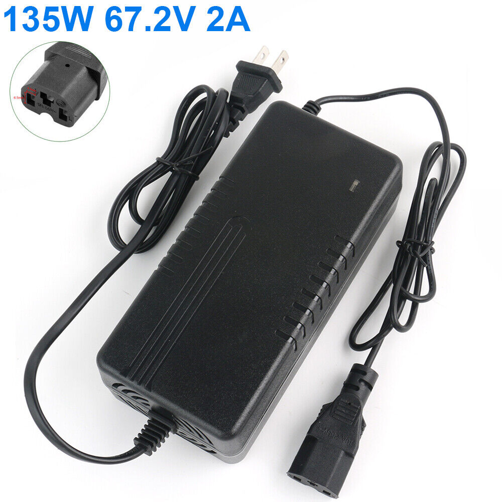 67.2V/ 60V 2A Li-ion Power E-Bike Scooter Lithium Battery Charger T Plug Adapter