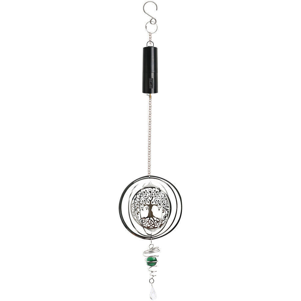 3D Rotating Wind Chimes Tree Of Life + Rotation Crystal Ball +Wind Spinner Motor
