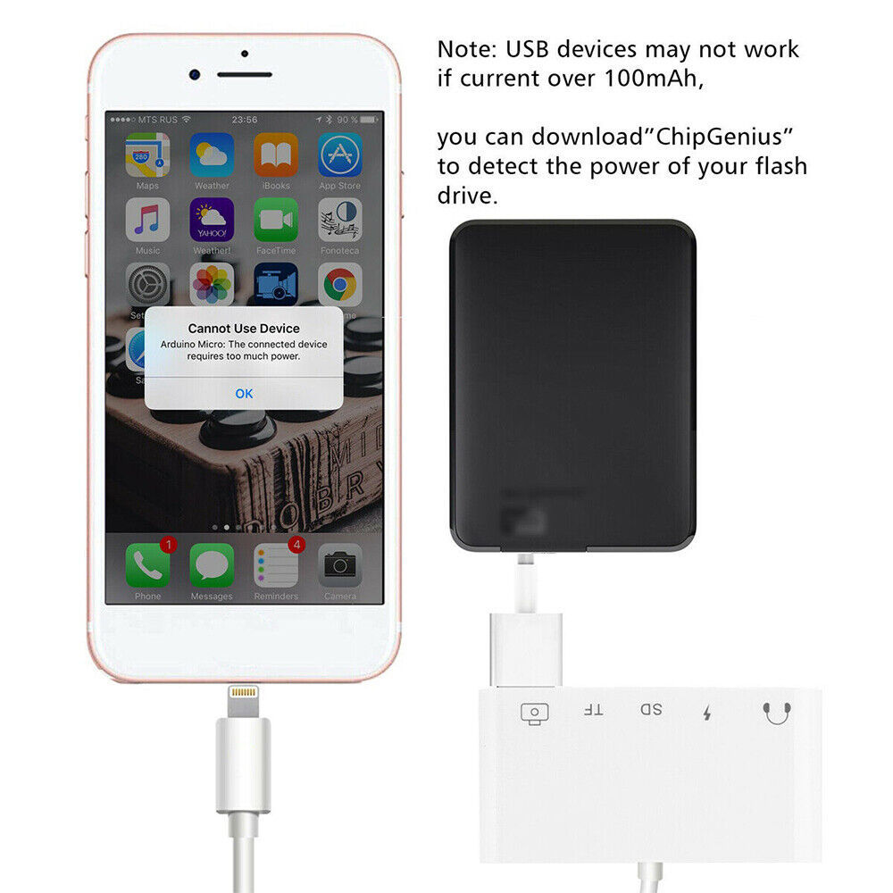 STONESKY EROCK Mini 5 to USB OTG Camera Adapter IOS14+ For iPhone 11 XS XR Max 8 7 iPad Air 1 2