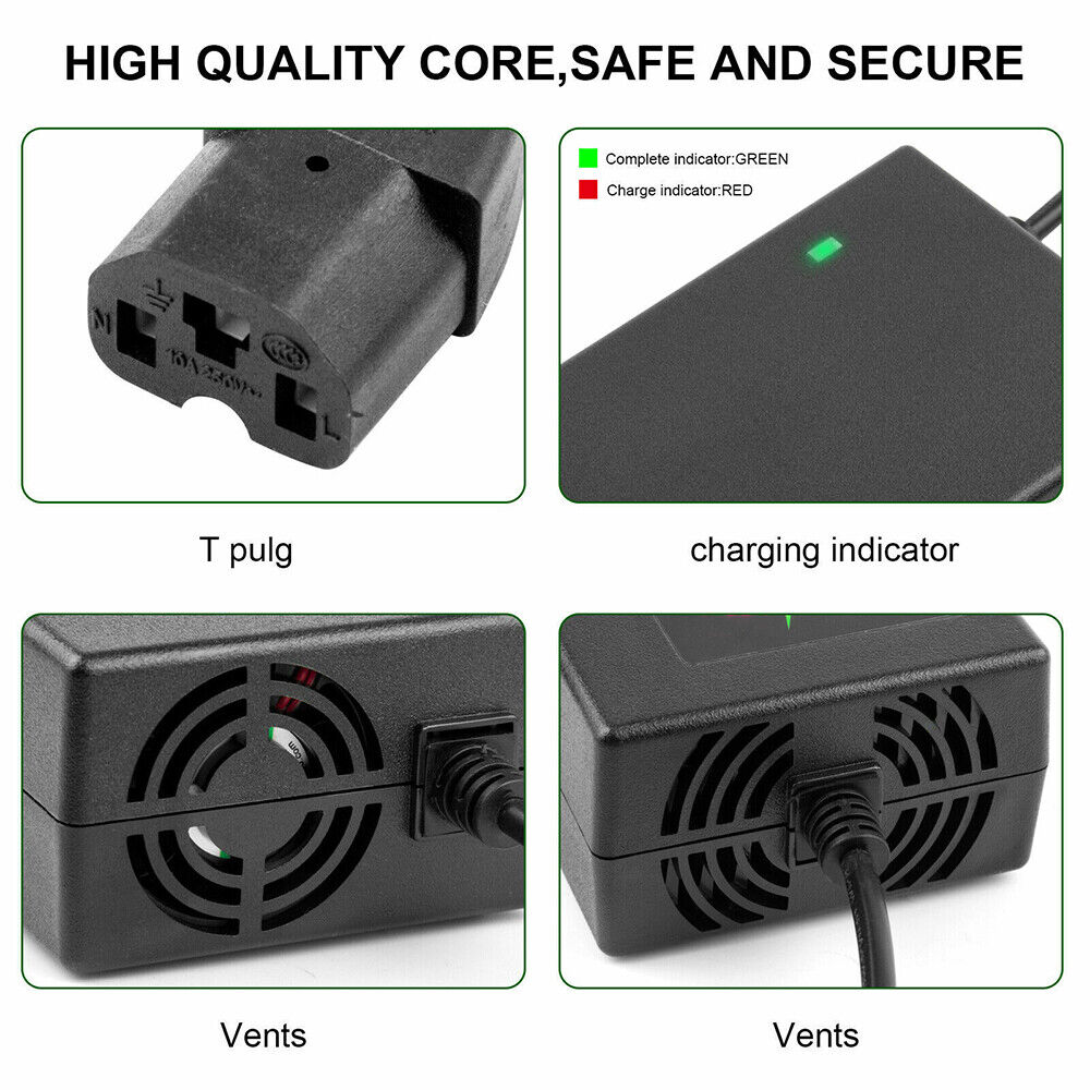67.2V/ 60V 2A Li-ion Power E-Bike Scooter Lithium Battery Charger T Plug Adapter