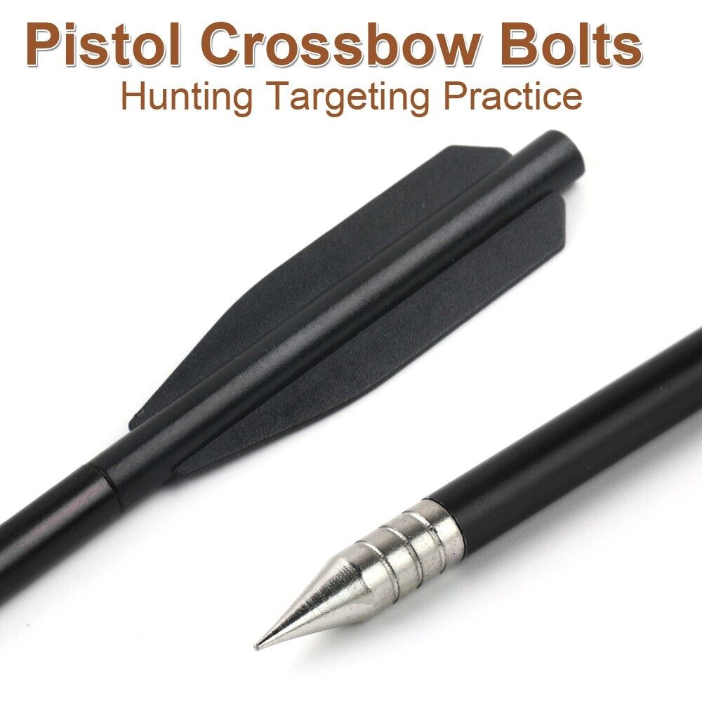 STONESKY 12Pcs 6.5" Pistol Crossbow Bolts Aluminium Arrows Broadhead Hunting Mini Archery