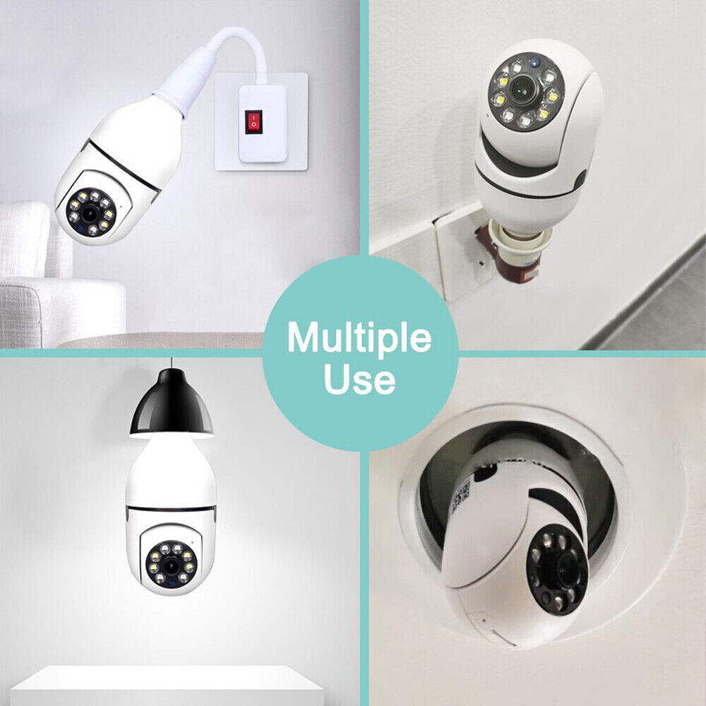 StoneSky Wireless Light Bulb Security Camera Outdoor 2.4G WiFi 1080P Smart Screw in Light