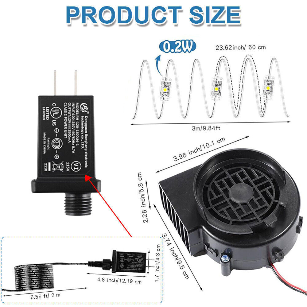 StoneSky Replacement Air Fan Blower for Inflatables For Xmas Holiday Blow up Inflatables