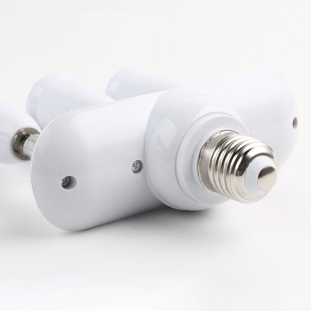 3 in 1 Light Socket Splitter E26 E27 Adapter Converter Horizontal 360°Adjustable