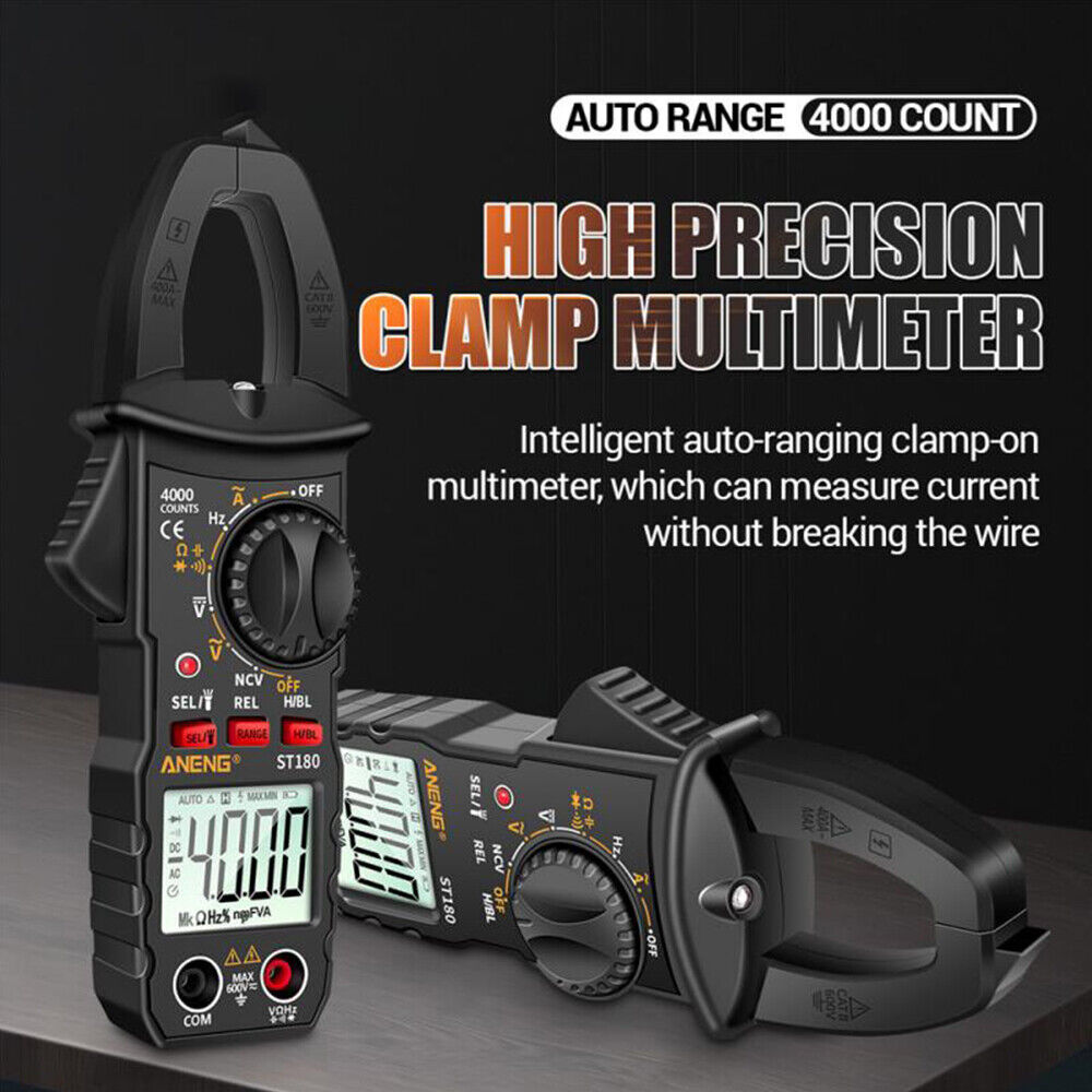 Digital Multimeter Tester AC DC Volt Amp Clamp Meter Auto Range LCD Handheld
