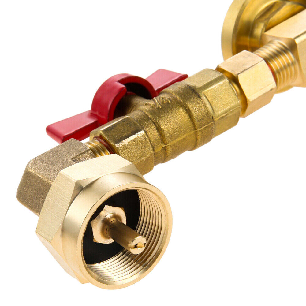 StoneSky Propane Refill Adapter with Valve and Gauge, Fill 1 Lb Bottles From 5-40 Lb Tank
