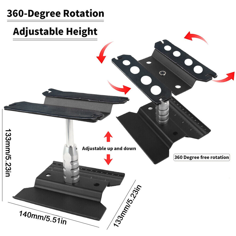 StoneSky Repair Station Work Stand w/Screw Tray Tool 360° Rotate Lift For 1/8 1/10 RC Car