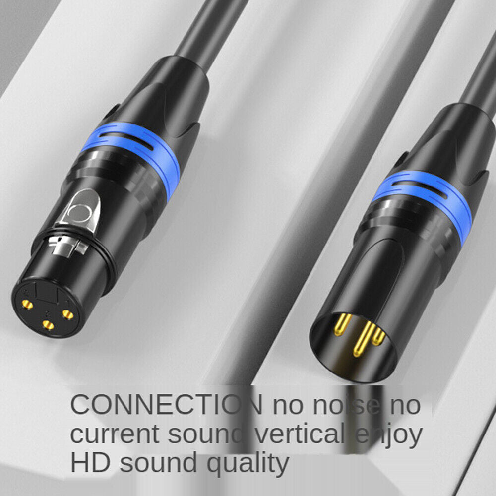 StoneSky 10ft 3Pin XLR Shielded Male to Female Balanced Microphone Cable Audio Cable Cord