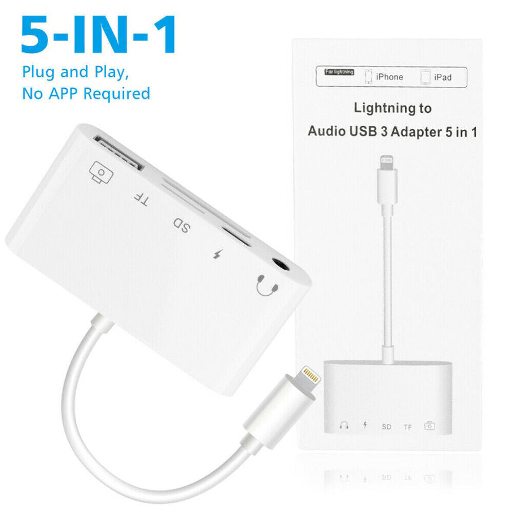 STONESKY EROCK Mini 5 to USB OTG Camera Adapter IOS14+ For iPhone 11 XS XR Max 8 7 iPad Air 1 2