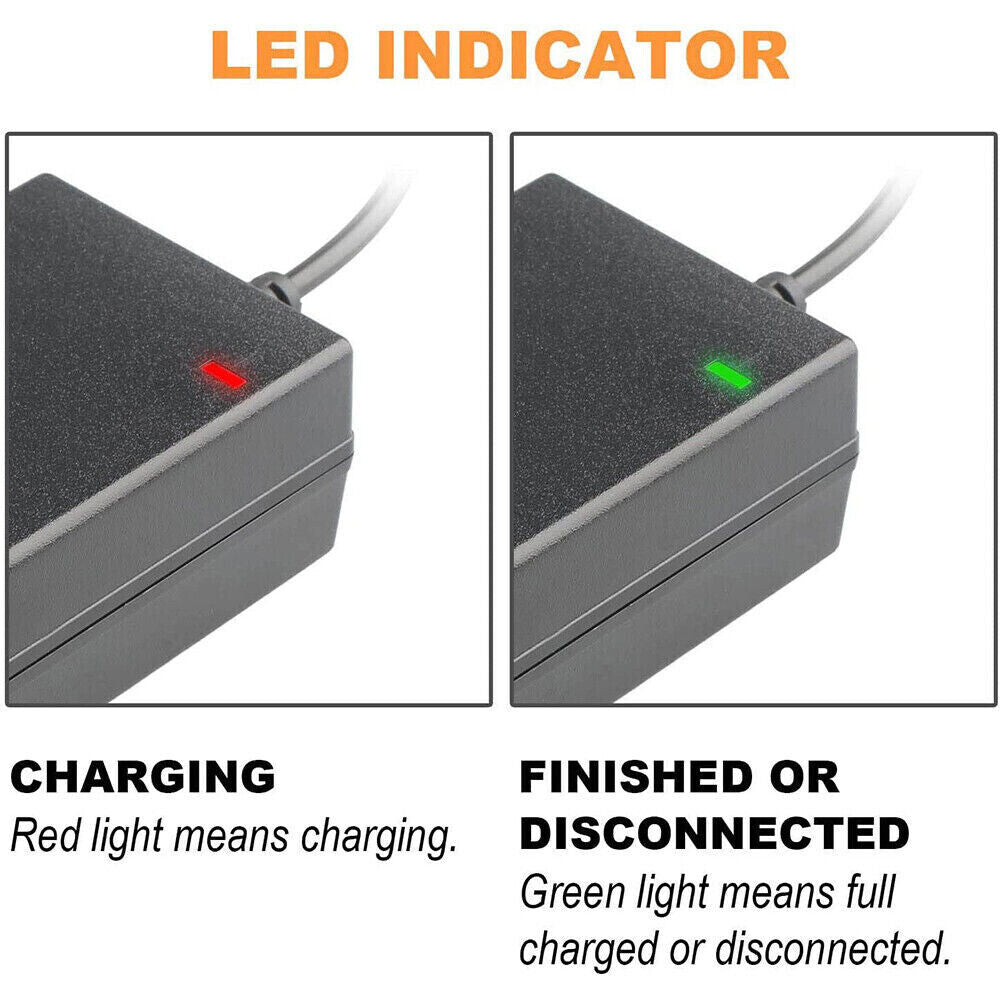EROCK 6 in 1 Set 42V 2A Li-ion Lithium Battery Charger for Electric Bicycle E-bike 36V