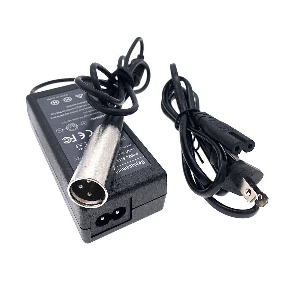 STONESKY 42V Adapter Charger for 36V 2A Lead Acid Battery Razor MX500 MX650 3Pin Male XLR