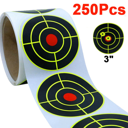 StoneSky 250 Pcs / 1Roll Self Adhesive Paper Reactive Splatter Shooting Target Stickers