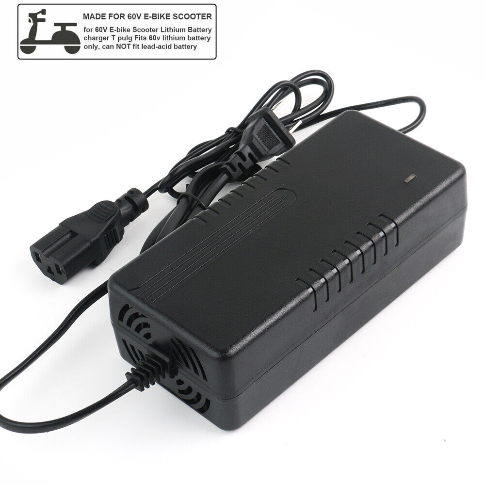 67.2V/ 60V 2A Li-ion Power E-Bike Scooter Lithium Battery Charger T Plug Adapter