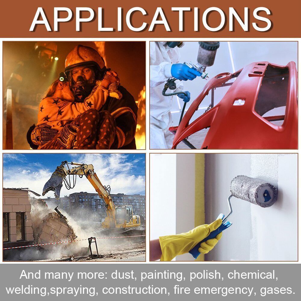 STONESKY 17 in 1 Half Face Gas Mask Spray Painting Facepiece Respirator Safety For 7502