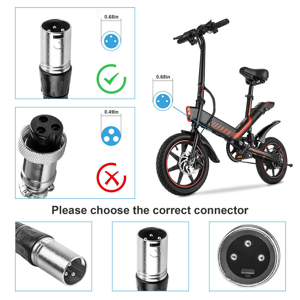 STONESKY 29.4V 2A Charger Adapter For 24V Li-ion Battery Ebike Electric Bike Scooter XLR