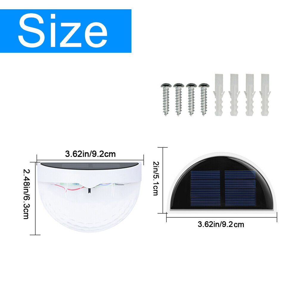 StoneSky 2Pcs Solar Fence Lights Outdoor Garden Waterproof Wall Mount Decorative Lights