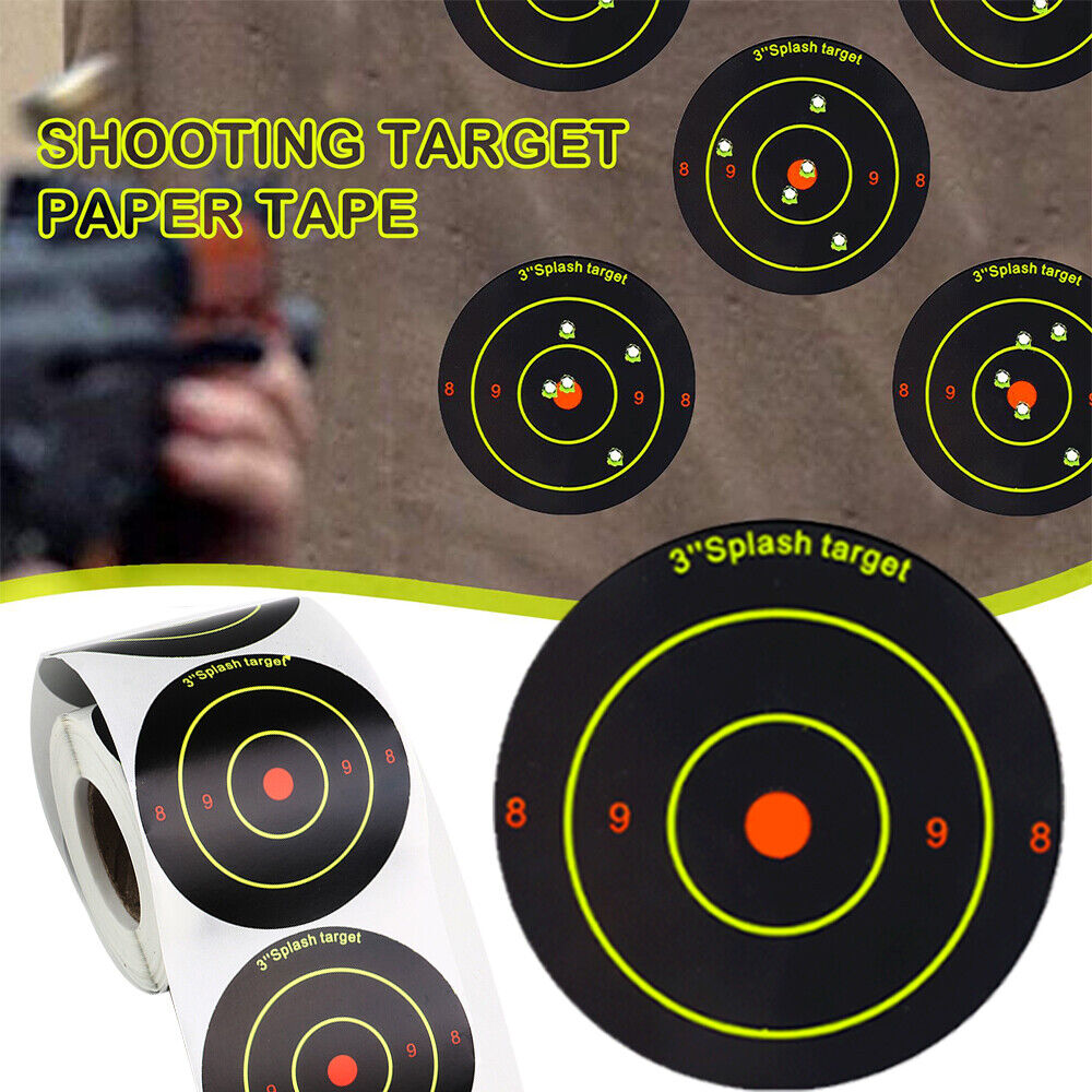 StoneSky 100PCS 3" Target Paper Splatter Target Sticker Shooting Training Adhesive Paper