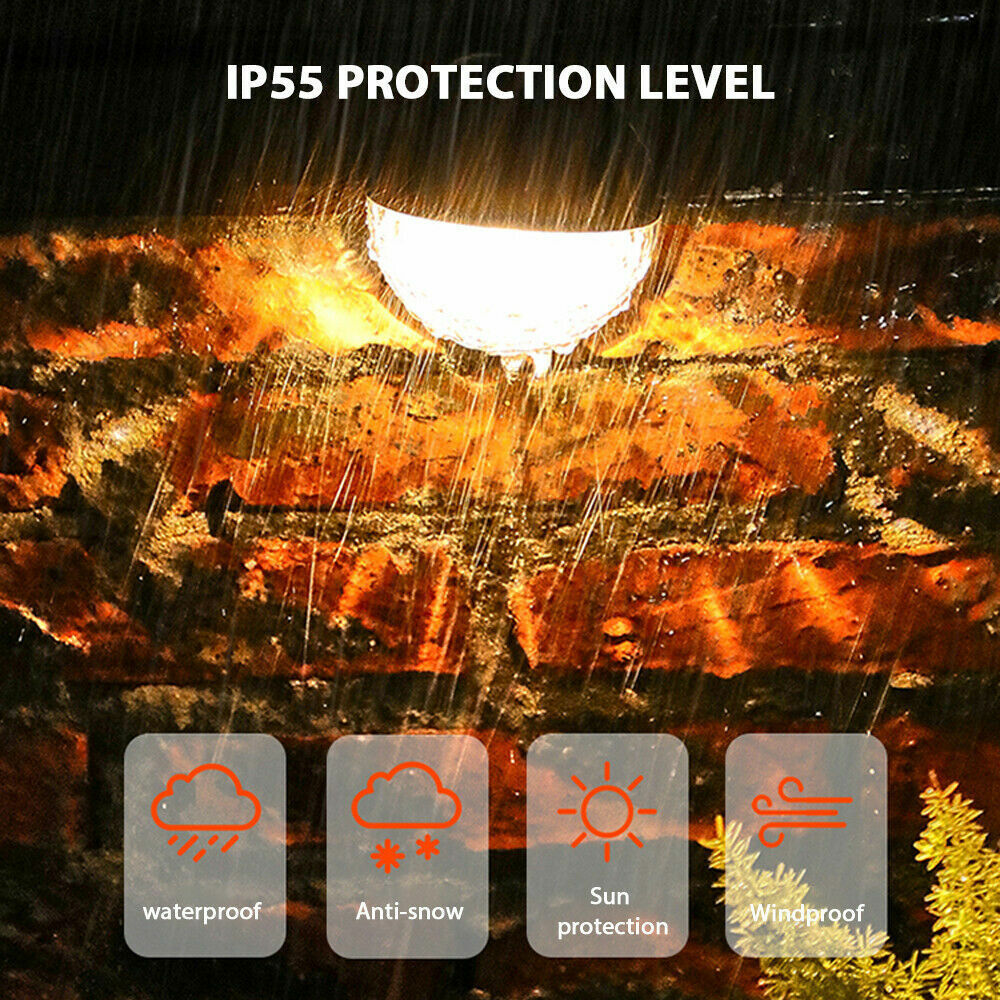 StoneSky 2Pcs Solar Fence Lights Outdoor Garden Waterproof Wall Mount Decorative Lights