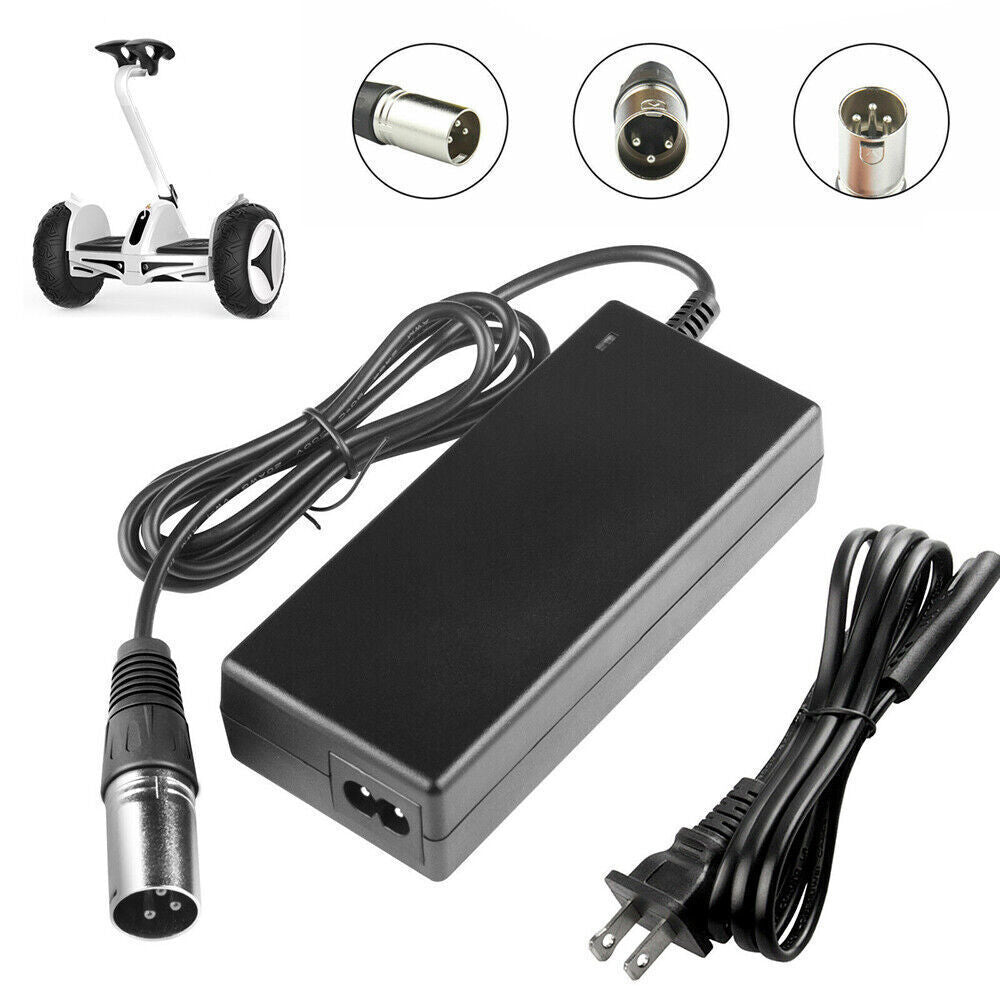 STONESKY 42V 2A Adapter Power Supply For 36V E-Bike Balance Scooter Battery 3Pin XLR Male